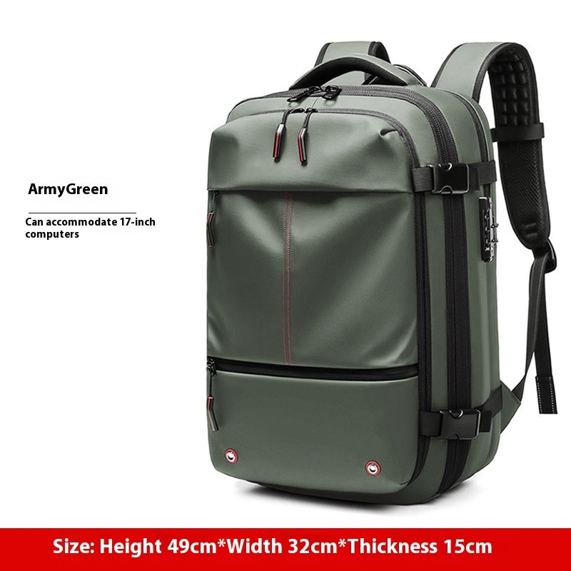 Men’s Business Travel Laptop Backpack with Compression, Large Capacity