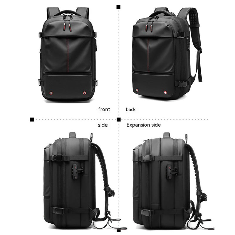 Men’s Business Travel Laptop Backpack with Compression, Large Capacity