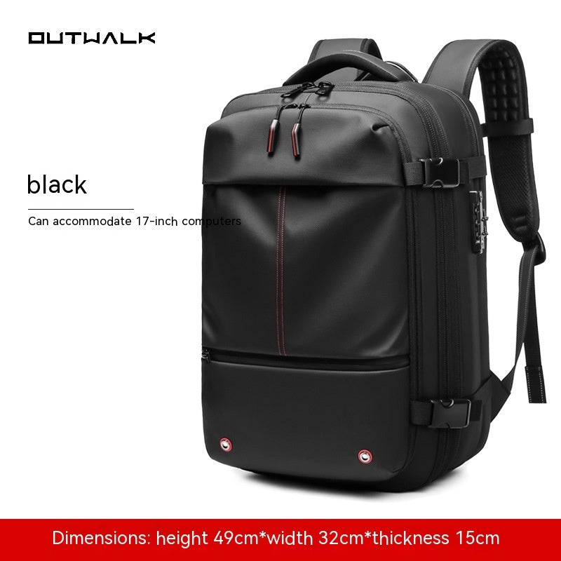 Men’s Business Travel Laptop Backpack with Compression, Large Capacity