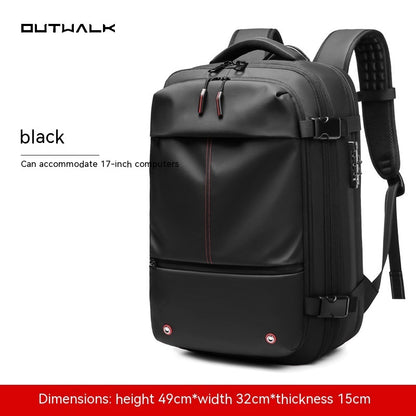 Men’s Business Travel Laptop Backpack with Compression, Large Capacity
