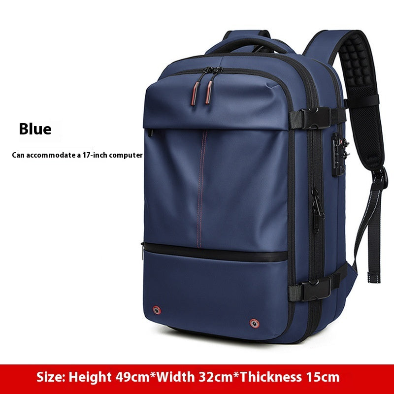 Men’s Business Travel Laptop Backpack with Compression, Large Capacity