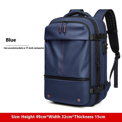 Men’s Business Travel Laptop Backpack with Compression, Large Capacity