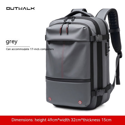 Men’s Business Travel Laptop Backpack with Compression, Large Capacity